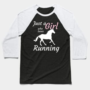 Just a girl who loves running Baseball T-Shirt